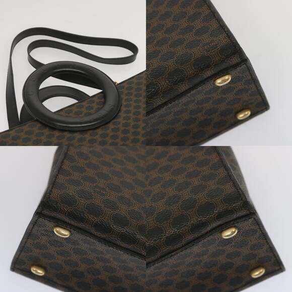 CELINE Macadam Canvas Hand Bag Pvc Black - Picture 11 of 12